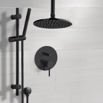 Shower Faucet Matte Black Shower Set With 8
